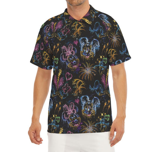 Mouse Friends’ Love in the Sky - Men's Polo Shirt