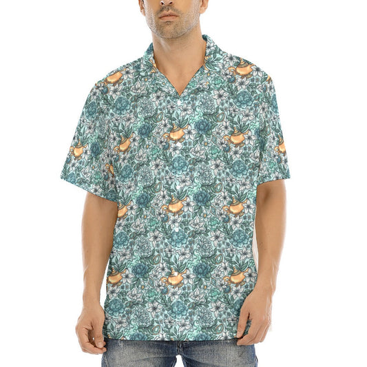 Fairytale Florals - Arabian Princess - Men's Hawaiian Button Up Shirt