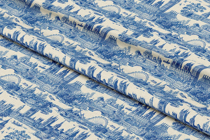 London in Cream Toile de Jouy Style - Digital Seamless Pattern