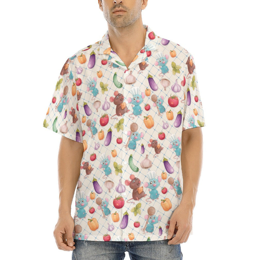 Ratatouille Veggies - Men's Hawaiian Button Up Shirt