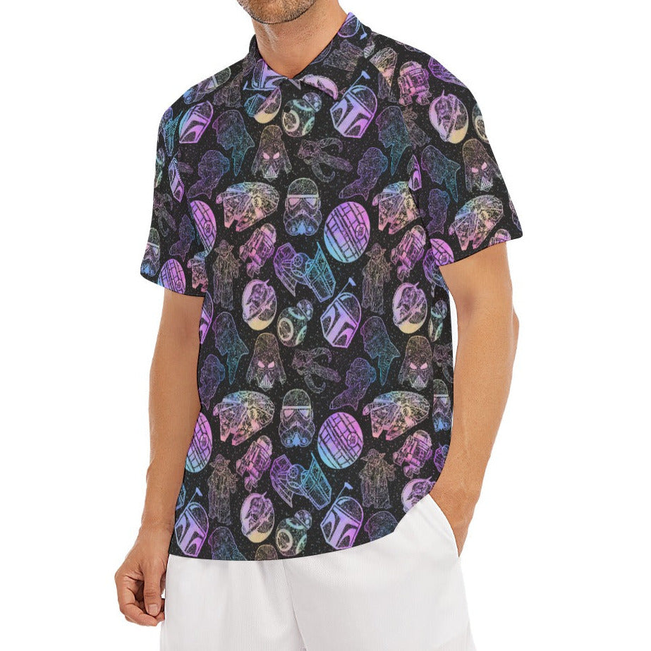 Watercolor Galactic Mandalas - Men's Polo Shirt