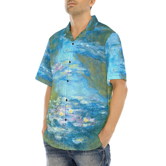 Monet Water Lillies - Men's Hawaiian Button Up Shirt