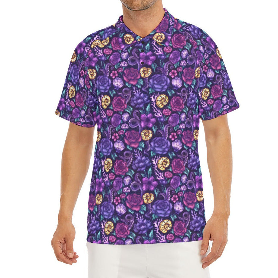Fairytale Florals – Dark Sea Witch - Men's Polo Shirt