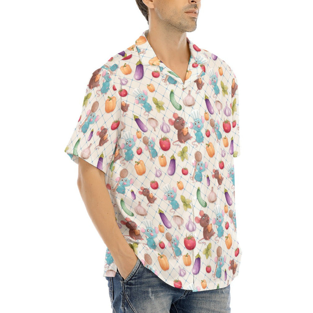 Ratatouille Veggies - Men's Hawaiian Button Up Shirt