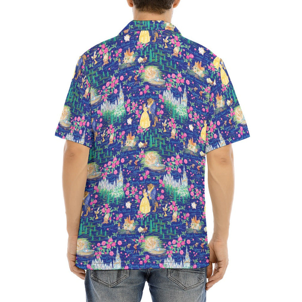 Enchanted Forest Romance - Men's Hawaiian Button Up Shirt