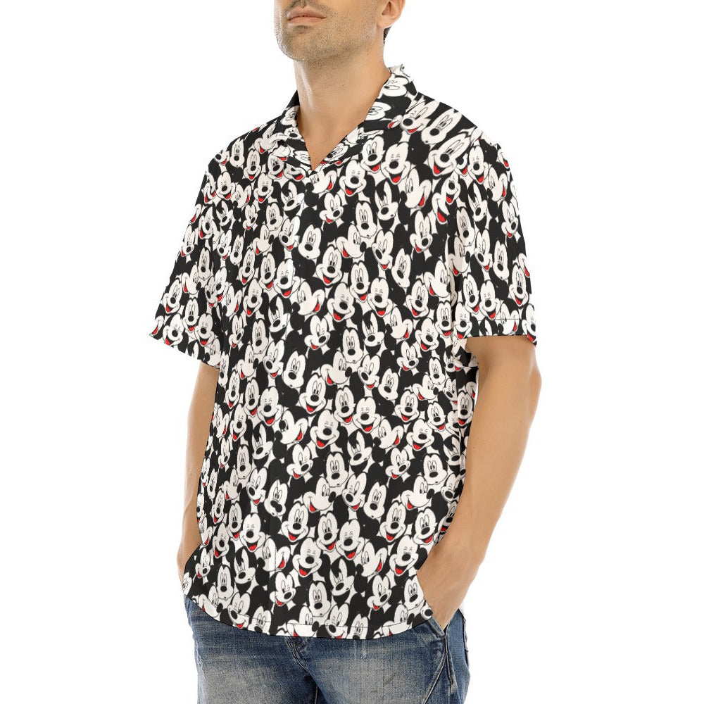 Many Faces of Classic Mouse - Men's Hawaiian Button Up Shirt
