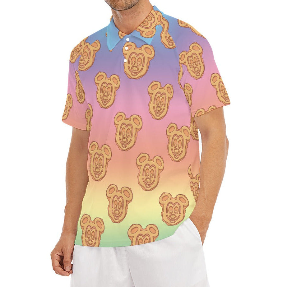 Rainbow Mouse Waffles - Men's Polo Shirt