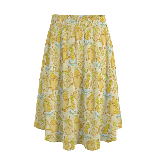 Fruitimals - Pineapple Penguins - Women's Pocket Midi Skirt