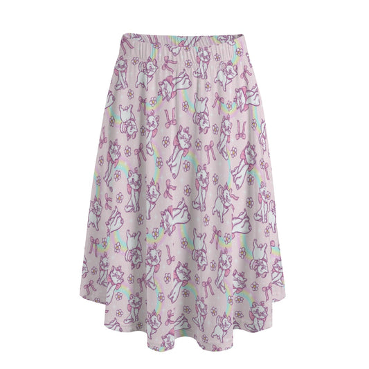 Rainbow Bow Kitty - Women's Pocket Midi Skirt