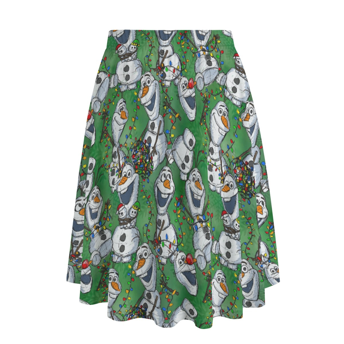 Sketched Snowman Christmas - Women's Pocket Midi Skirt