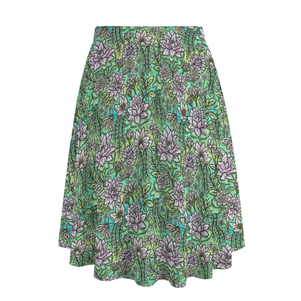 Fairytale Florals – Bayou Blooms - Women's Pocket Midi Skirt