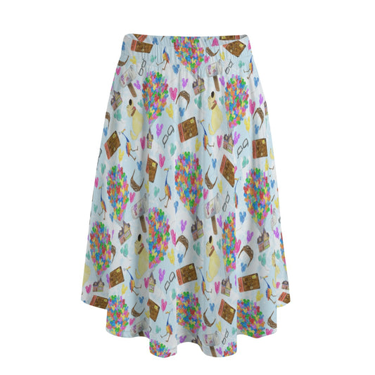 Up Adventure Icons - Women’s Pocket Midi Skirt