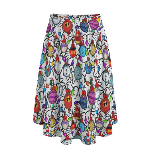 Sketched Snowman St. Patrick’s Day - Women's Pocket Midi Skirt
