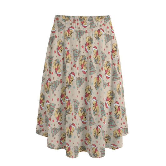 Cozy Bear Holiday Cheer - Women's Pocket Midi Skirt