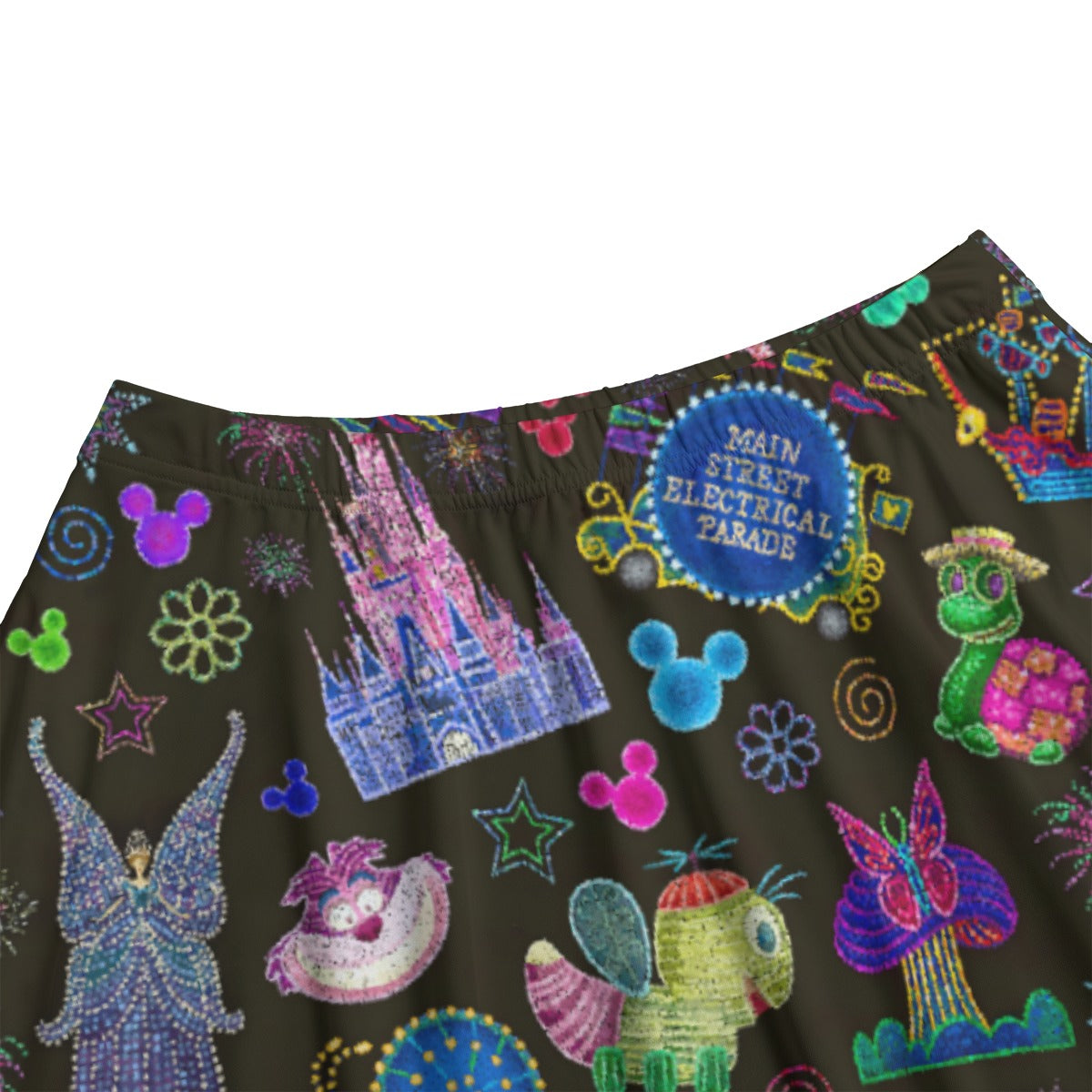 Main Street Neon Parade - Women's Pocket Midi Skirt