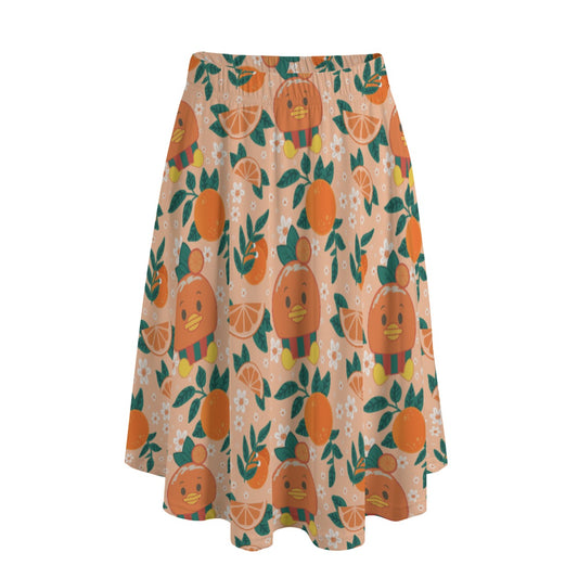 Juicy Citrus Friend - Women's Pocket Midi Skirt