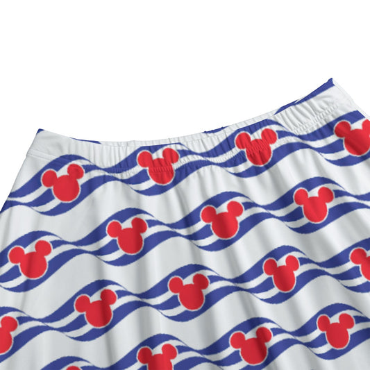 Nautical Cruise Logo Print - Women's Pocket Midi Skirt