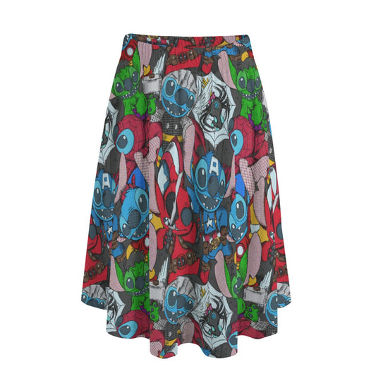 Superhero Stitch - Heroes Assembled - Women's Pocket Midi Skirt