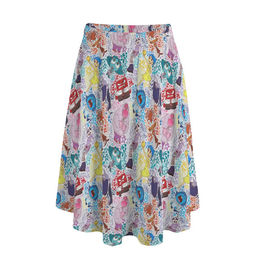 Floral Emotions - Women's Pocket Midi Skirt