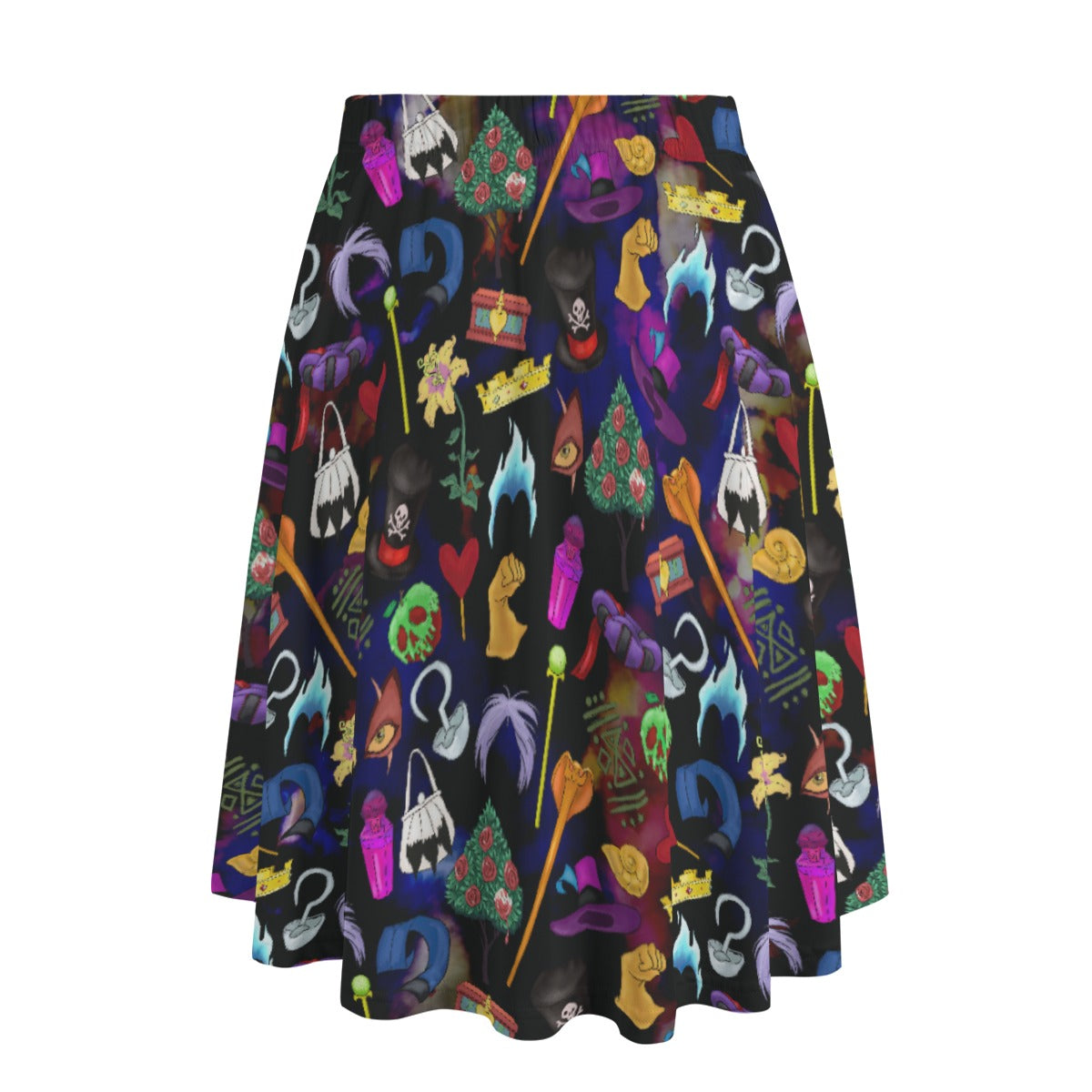 Villainous Icons Collage - Women's Pocket Midi Skirt