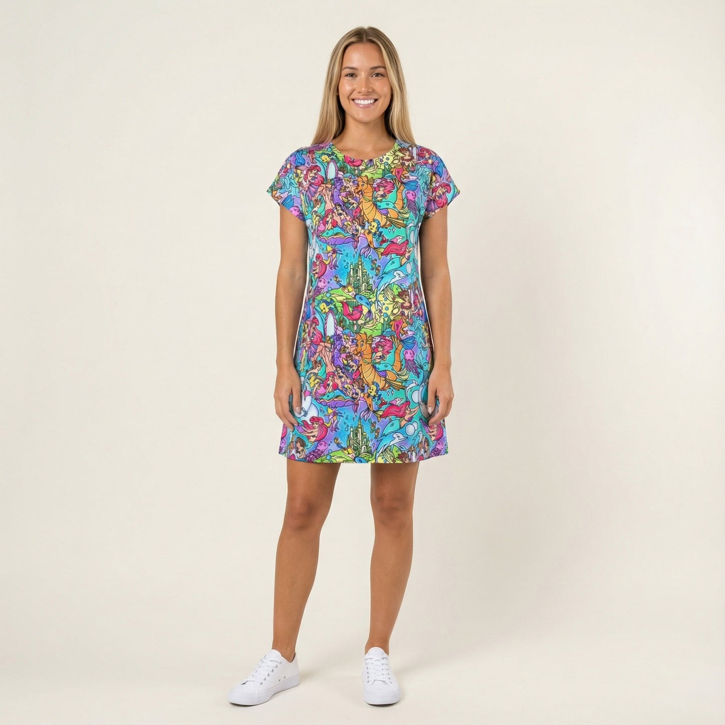 Under the Sea Storybook Scenes - Women's T-Shirt Dress