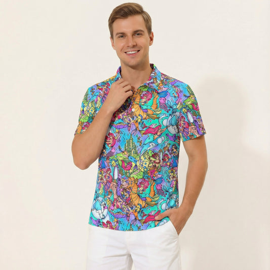 Under the Sea Storybook Scenes - Men's Polo Shirt