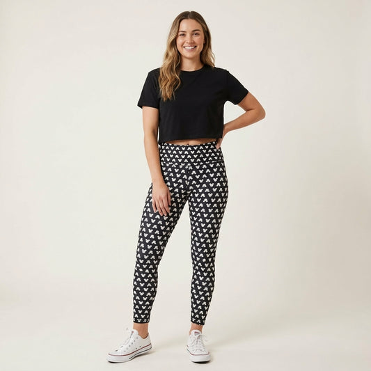 Playful Polka Dot Ears - Women's Yoga Leggings