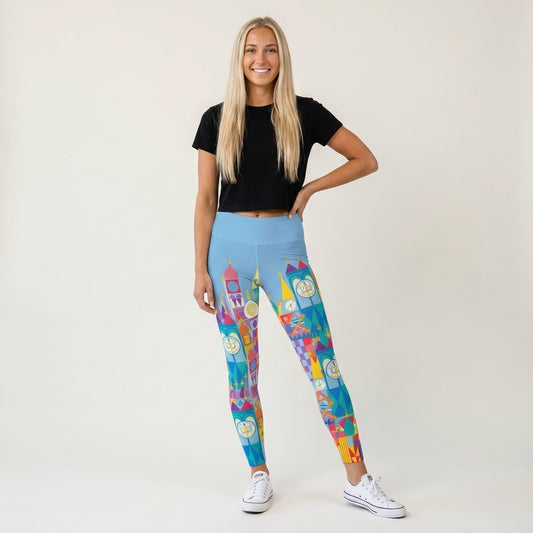 Whimsical World Facade - Women's Yoga Leggings