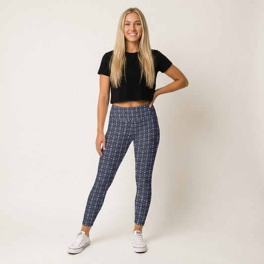 Anchors & Mouse Ears - Women's Yoga Leggings