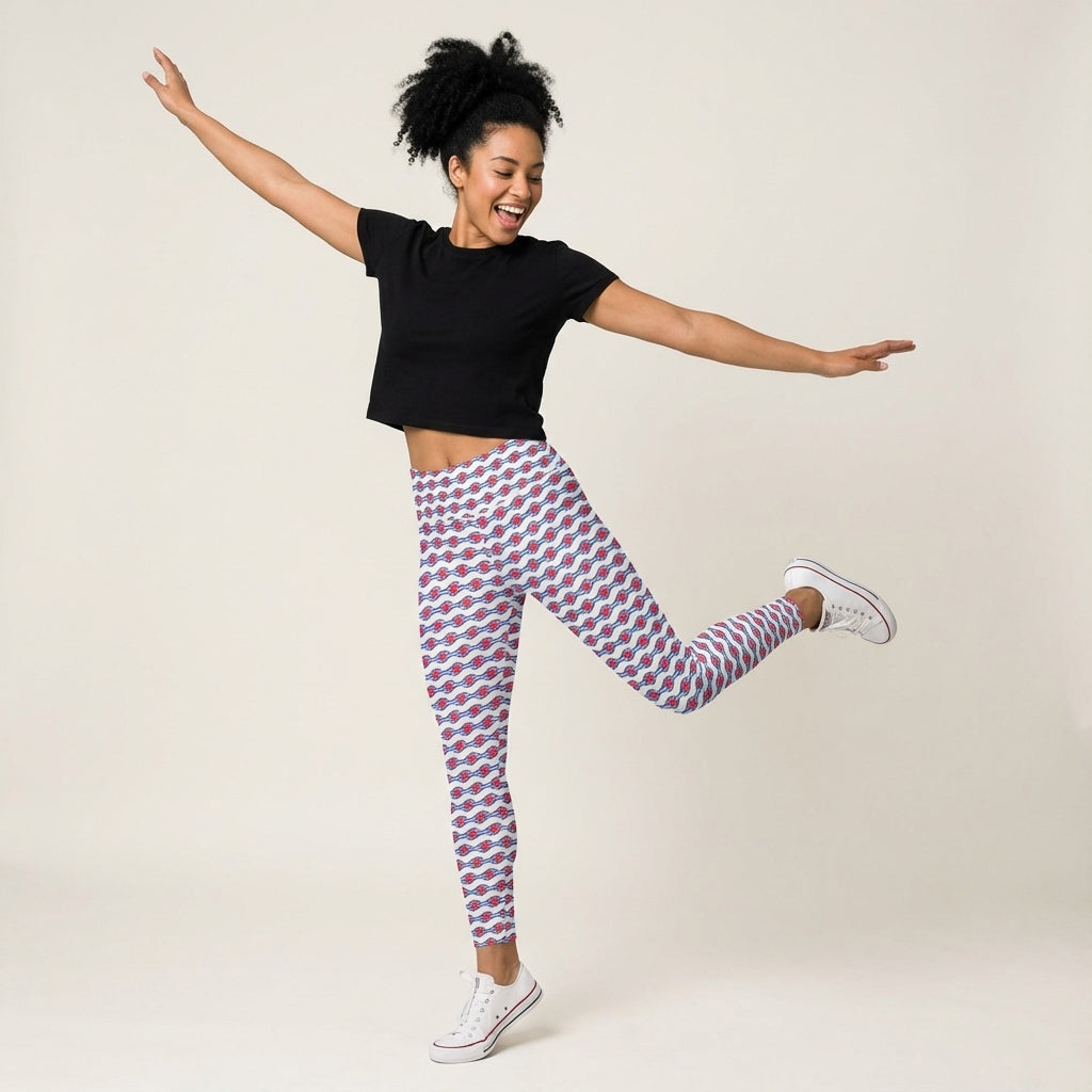 Nautical Cruise Logo Print - Women's Yoga Leggings