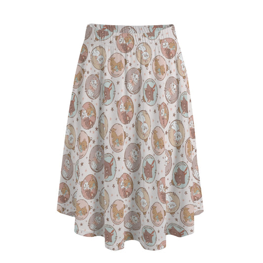 Festive Feline Baubles - Women's Pocket Midi Skirt