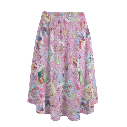 Holiday Winter Princess Christmas Snapshots - Women's Pocket Midi Skirt