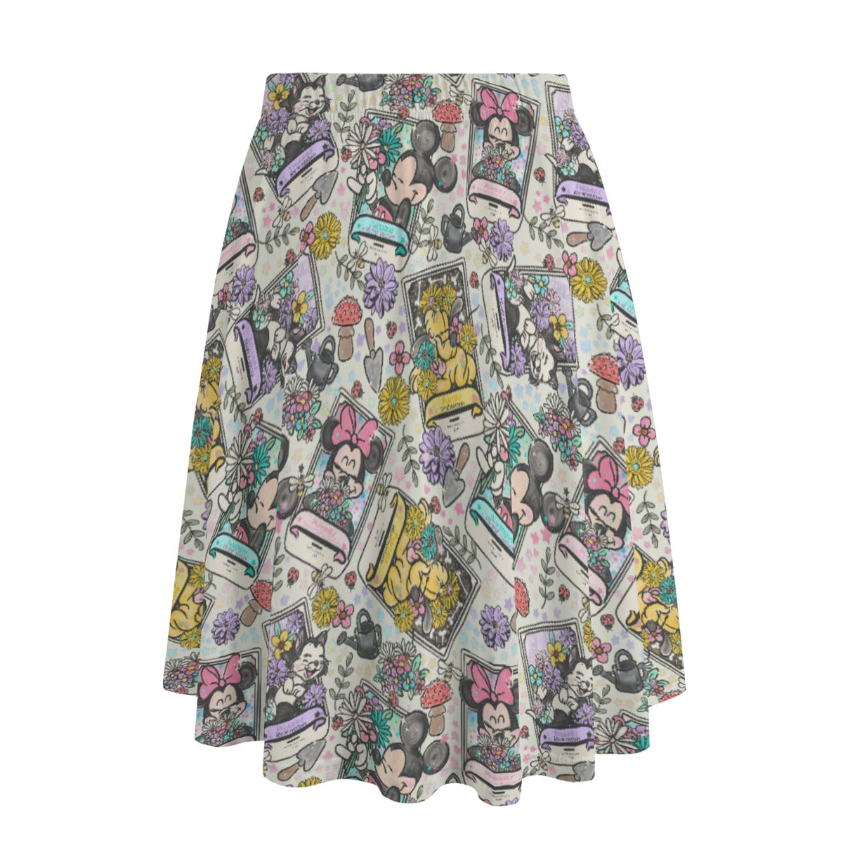 Garden Helpers Seed Packets - Women's Pocket Midi Skirt