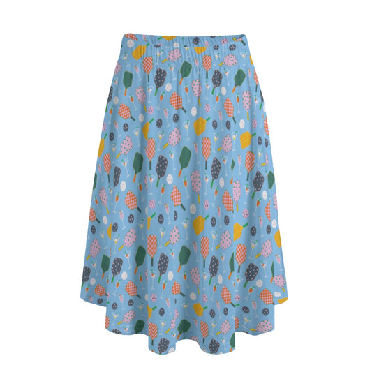 Pickleball and Cocktails - Women's Pocket Midi Skirt