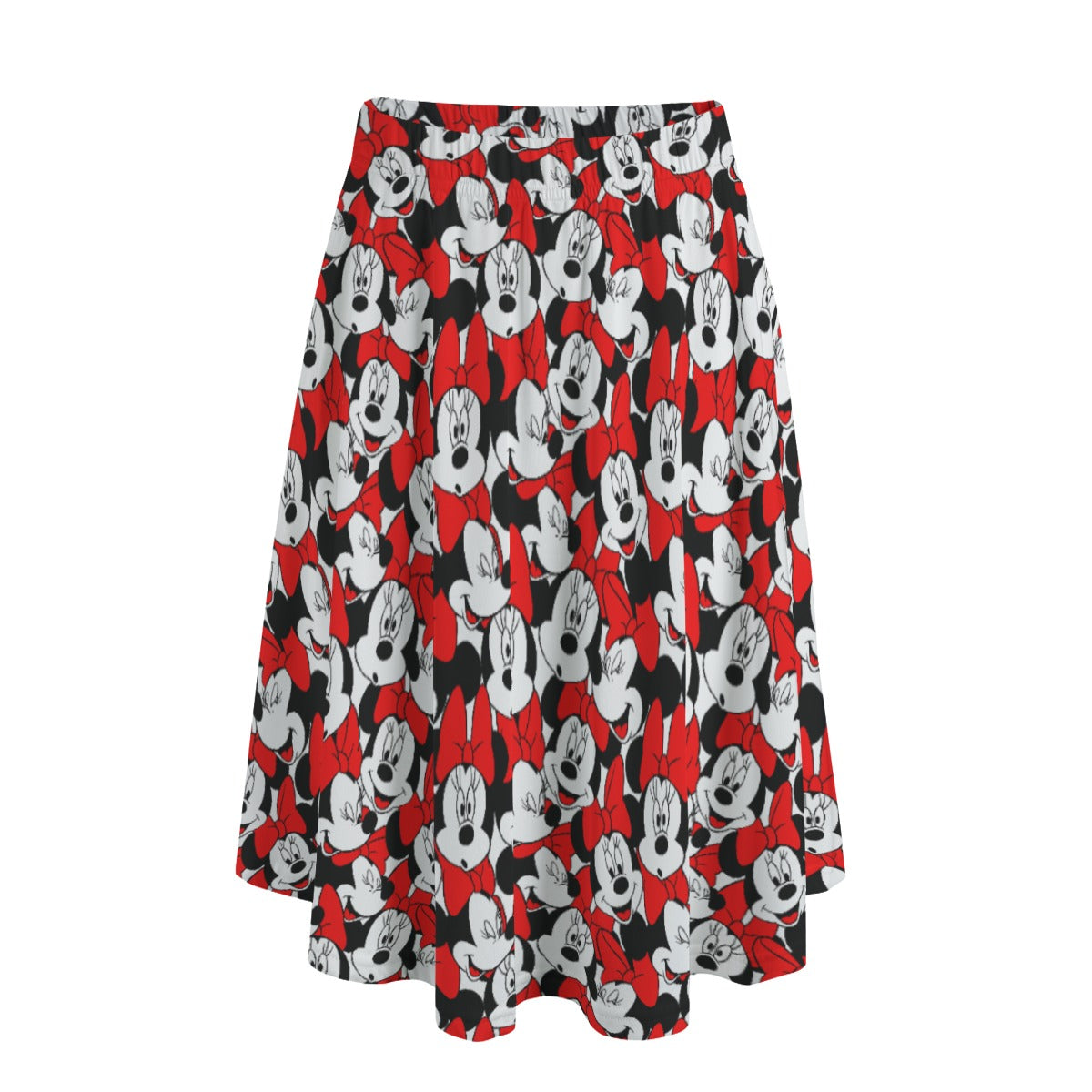 Many Faces of Polka Dot Mouse - Women's Pocket Midi Skirt