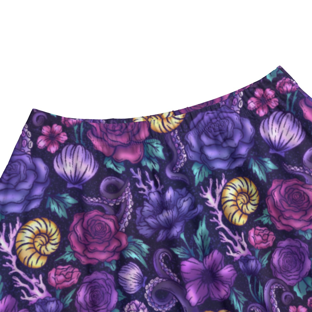 Fairytale Florals – Dark Sea Witch - Women's Pocket Midi Skirt