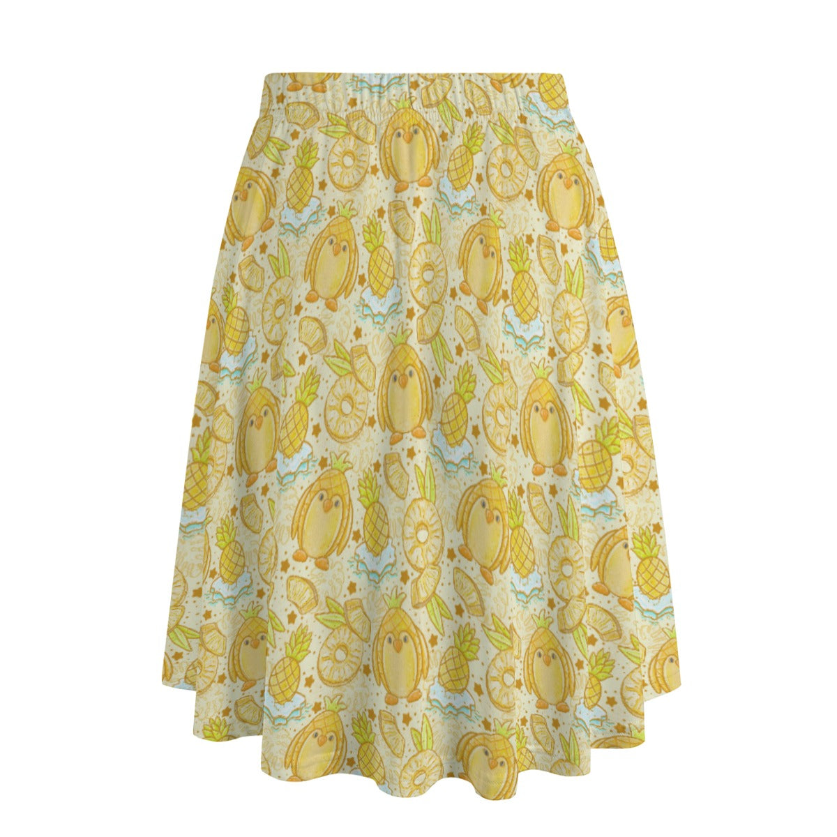 Fruitimals - Pineapple Penguins - Women's Pocket Midi Skirt