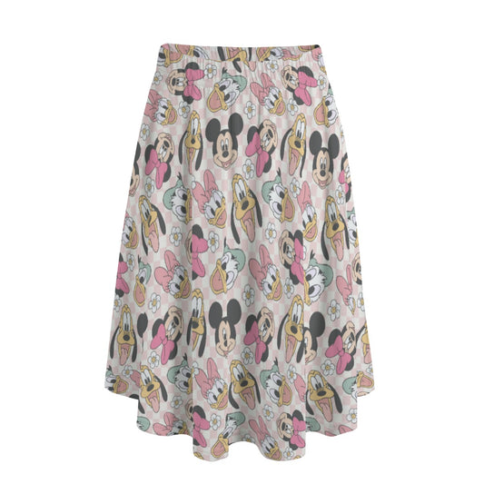 Pastel Picnic Party - Women's Pocket Midi Skirt