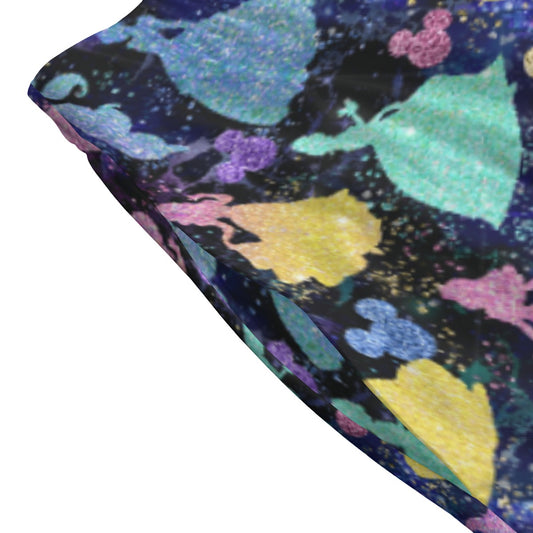 Princess Glitter Silhouettes - Women's Pocket Midi Skirt