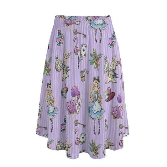 Whimsical Curious Adventure - Women's Pocket Midi Skirt