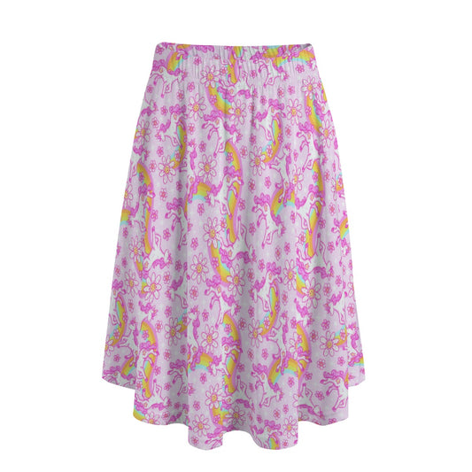 Unicorn Rainbows - Women's Pocket Midi Skirt