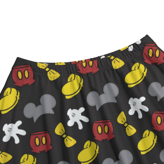 Classic Mouse Style - Women's Pocket Midi Skirt