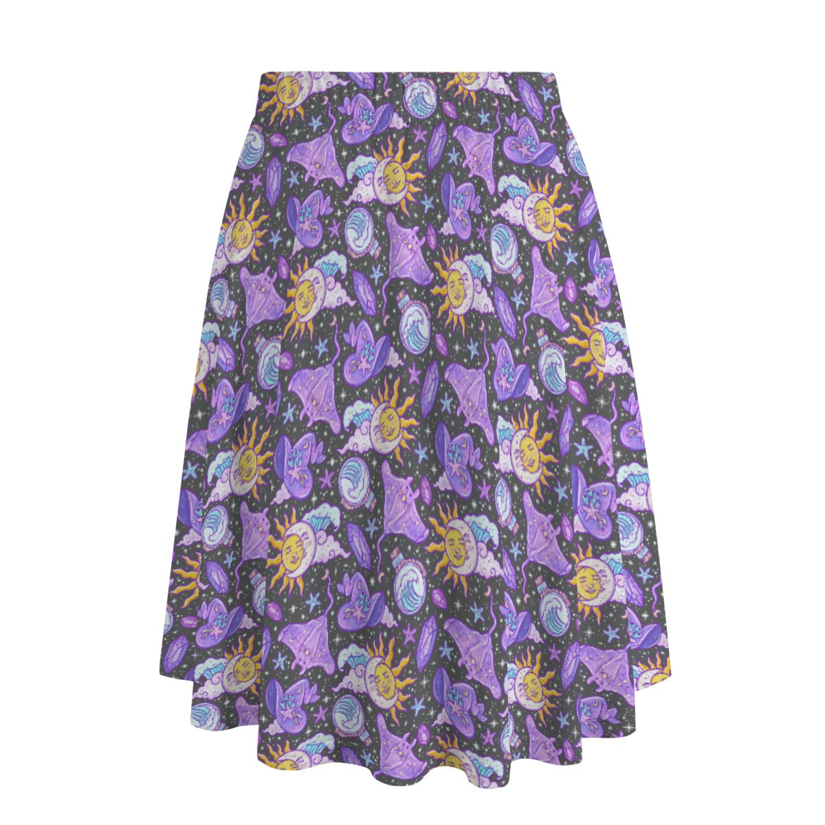 Mystical Manta Rays - Women's Pocket Midi Skirt