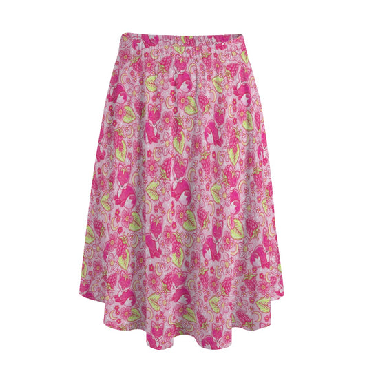 Fruitimals - Raspberry Foxes - Women's Pocket Midi Skirt