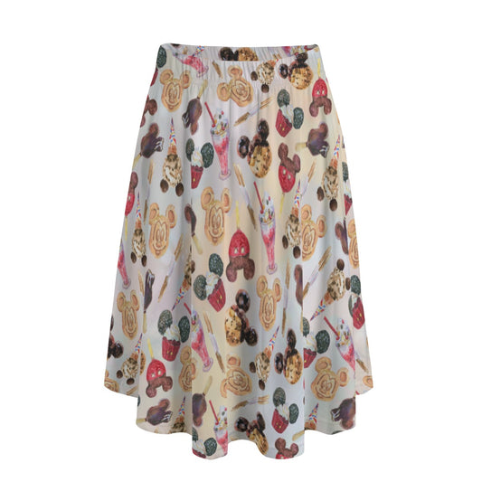 Mouse Snack Treats - Women's Pocket Midi Skirt