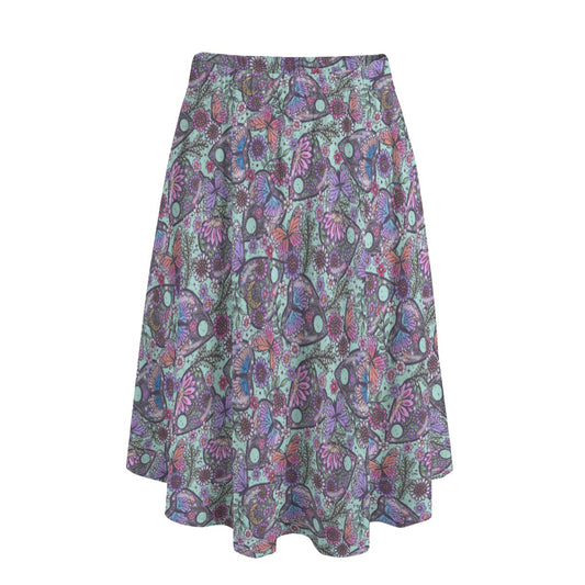Butterfly Planchettes - Women's Pocket Midi Skirt
