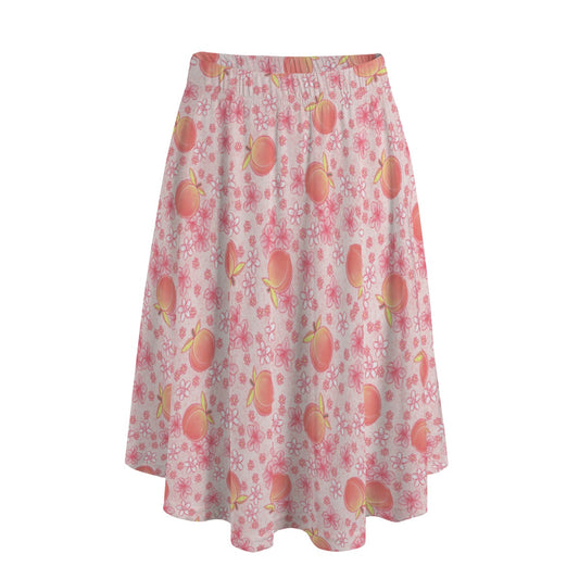 Summer Fruits - Peaches - Women's Pocket Midi Skirt