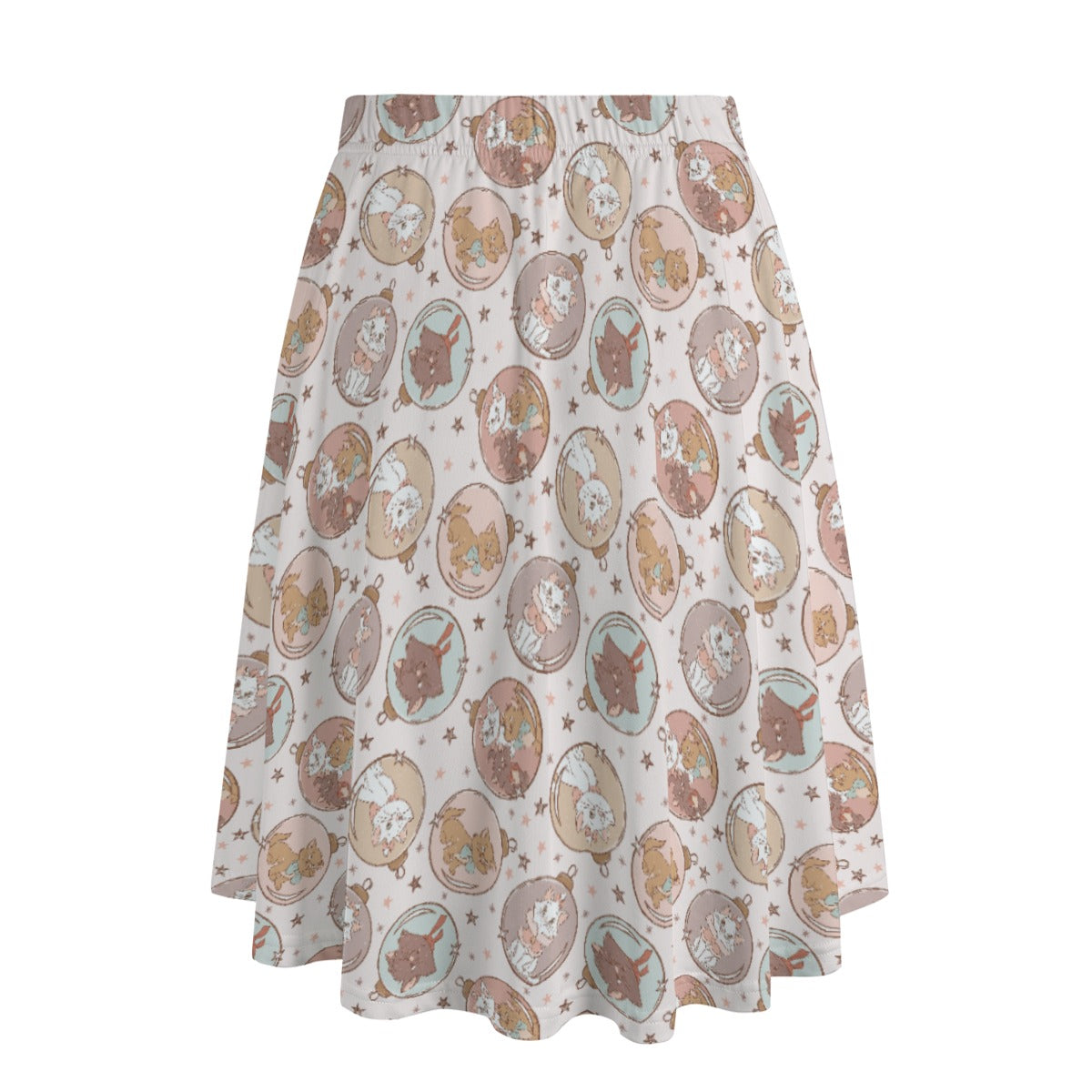 Festive Feline Baubles - Women's Pocket Midi Skirt