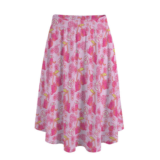 Fruitimals - Cherry Kittens - Women's Pocket Midi Skirt