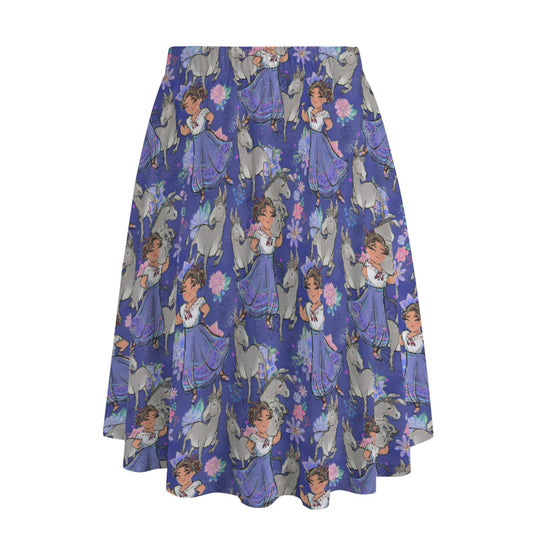 Whimsical Strong Heroine - Women's Pocket Midi Skirt